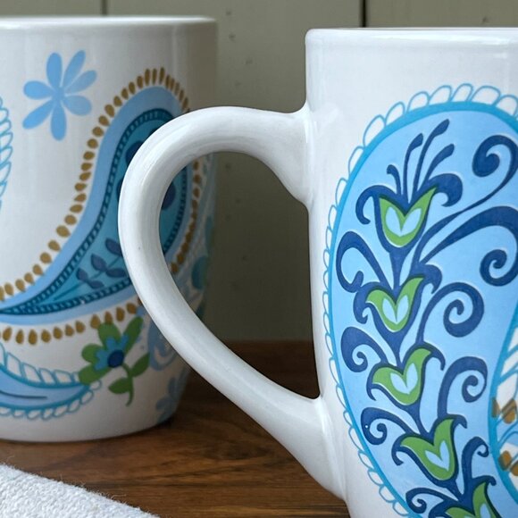 Royal Norfolk Blue Paisley 2 Mugs - Picture 10 of 15